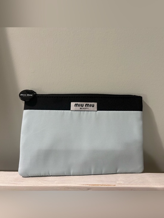 Miu Miu Handbags - Miu Miu Black and Light Blue Cosmetic Pouch